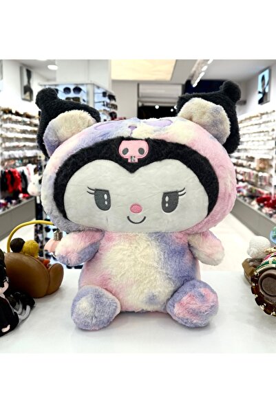 FASHION Sevimli Mor Renkli Battaniyeli Peluş Kuromi Oyuncak 40 Cm