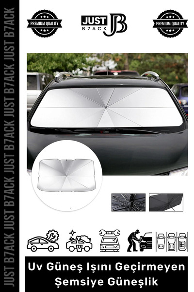 Fantazer #Güneşlik Titanyum Gümüş Kaplama Çantalı UV Geçirmez Güçlü Dayanıklı...