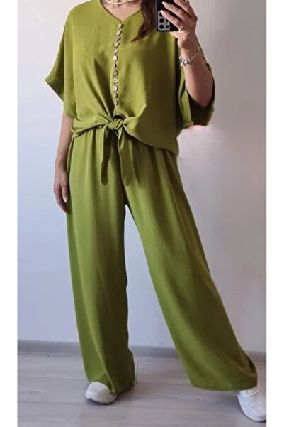 OEMN Compleu Dama Bluza si Pantalon Lung de Vara