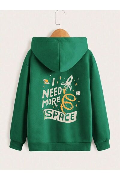 Sebesta Fashion New Season Need More Printed 3 Yarn Cotton Cap Hooded Eatshirts