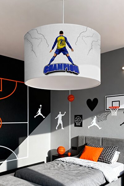 EVPANYA Şampiyon Futbolcu Desenli Çocuk Odası Avize