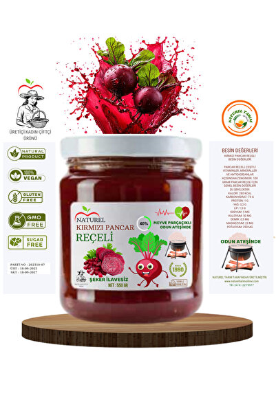 NATUREL KIRMIZI PANCAR REÇELİ 550 GR