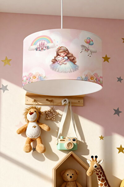 EVPANYA Ayıcıklı Prenses Desenli Çocuk Odası Avize