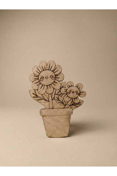 Tahtagurusu 20 Adet Boyanabilir Ahşap Çiçek Figürü - Anaokulu Okul Öncesi ve ...