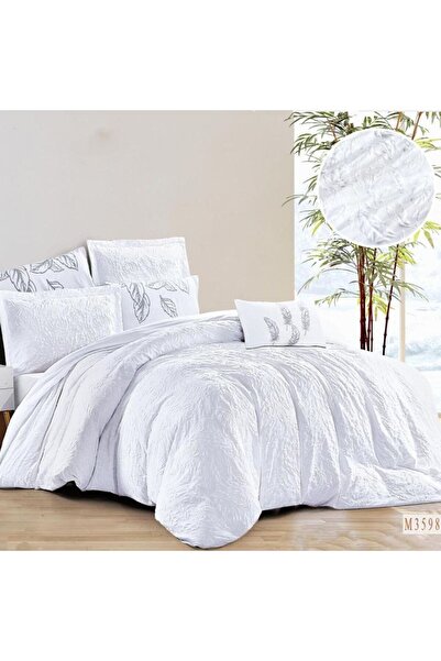 Reiashn Rital Jacquard Bedspread, White, 7 Pieces, Summer Double