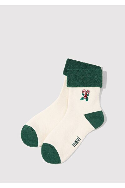 Mavi Standard Size Christmas Themed Women's Boot Socks