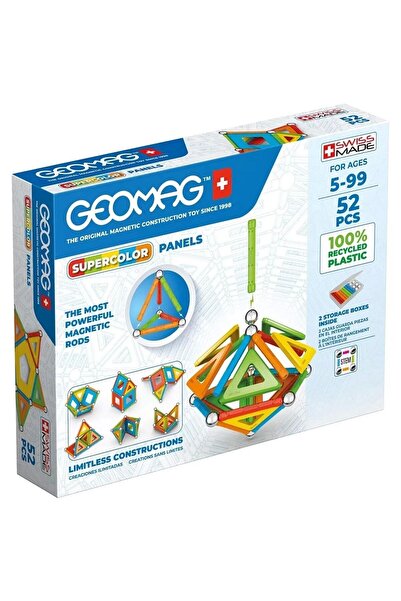GEOMAG لوحات سوبر كولور لعبة الذكاء المغناطيسي 52 قطعة