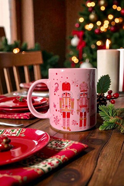 DVOYAGE Nutcraker Pastel Pink 330 ml Mug - Bring the New Year's Spirit to You...