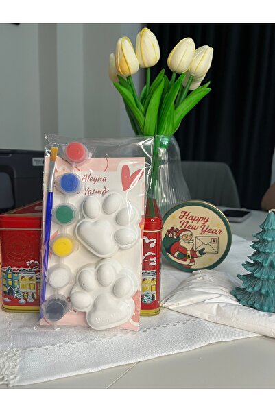 obelleatelier Pati Temalı Çocuk Taş Boyama Seti – Fırça, Boya ve Figürlü Eğle...