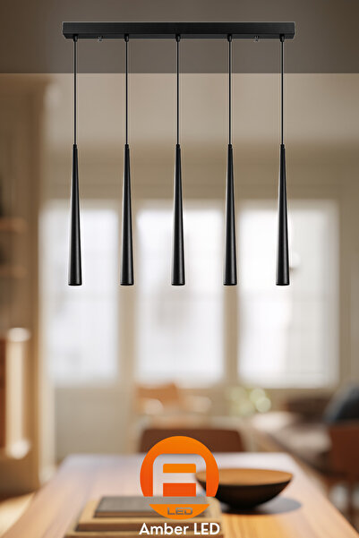 AmberLED Modern Metal Gövdeli Sarkıt Avize, Yatak Odası ve Oturma Odası İçin ...