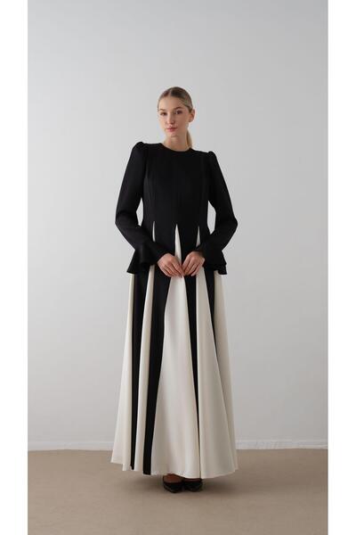 miha Hicran Önal فستان بقطعة جانبية أسود اللون