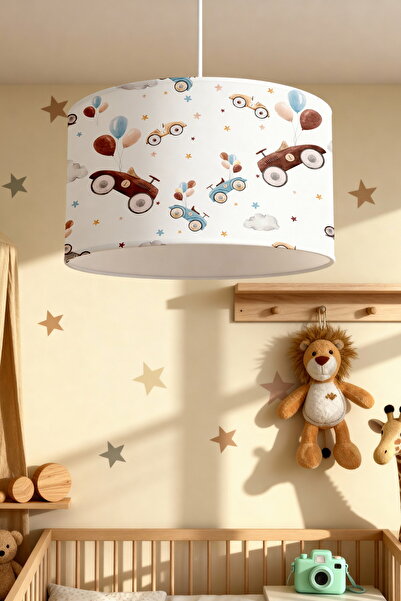 EVPANYA Oyuncak Arabalar Desenli Çocuk Odası Avize