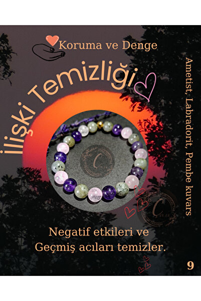 Doğal Tasarım Relationship Cleansing (Protection and Balance) Natural Stone B...