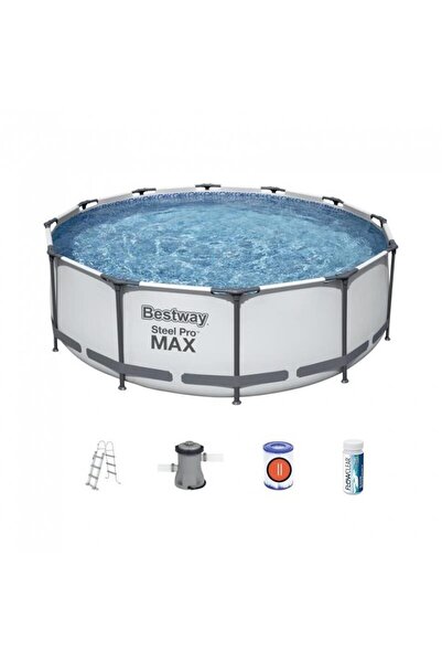 BESTWAY Piscina structura metalica, rotunda, pompa filtrare, scara, test anal...