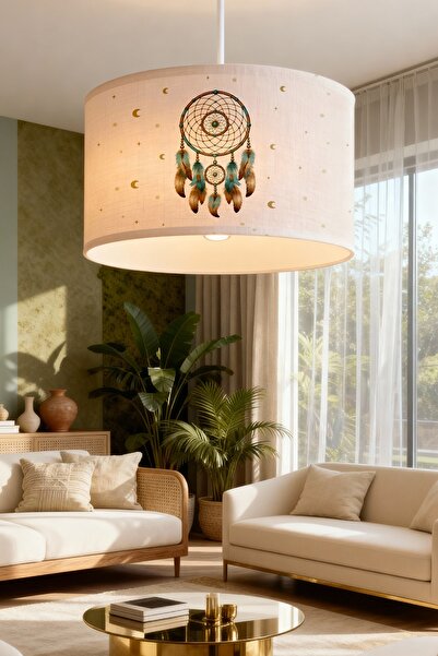 EVPANYA Krem Düş Kapanı Desenli Çocuk Odası Avize