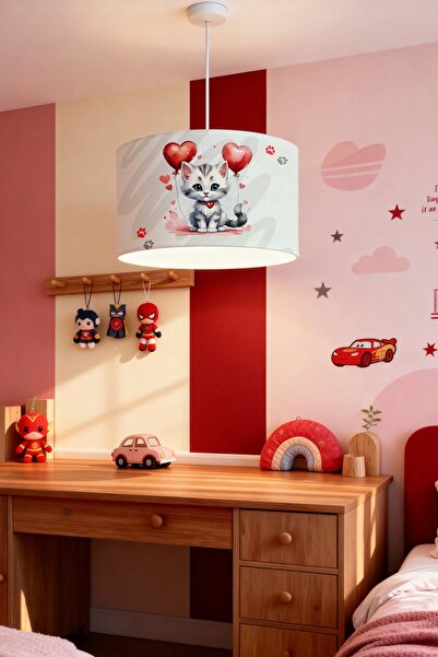 EVPANYA Sevimli Kedi Desenli Çocuk Odası Avize