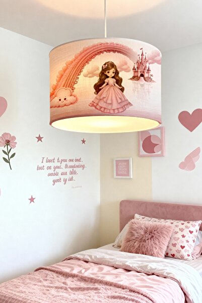 EVPANYA Kayan Bulutlu Prenses Desenli Çocuk Odası Avize