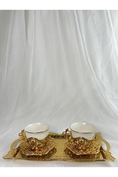 MERALP Metal Detailed 2-Piece Cup Set