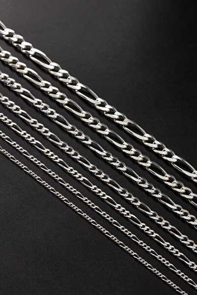Ari Jewelry 925 Ayar Gümüş Figaro Erkek Bileklik 20 cm
