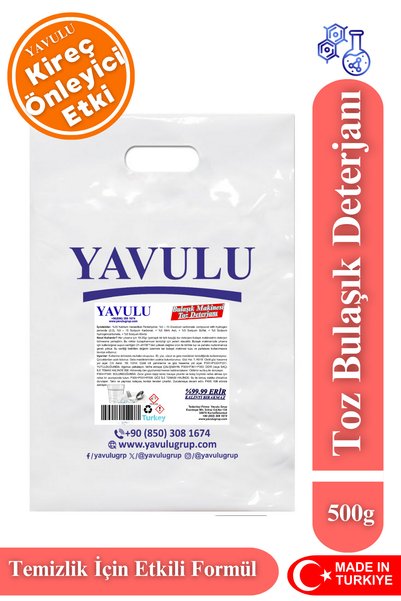 yavulu Toz Bulaşık Makinesi Deterjanı Üçlü Etki Torba Poşette 500g Granül Bul...