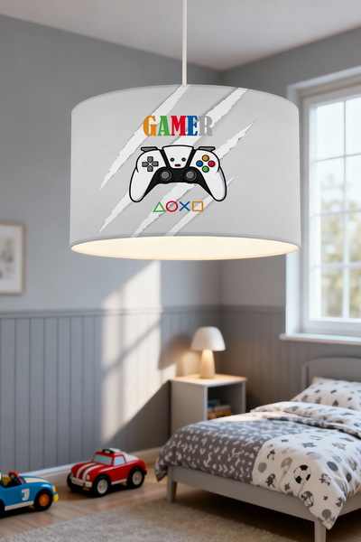 EVPANYA Gamer Oyuncu 13 Desenli Çocuk Odası Avize