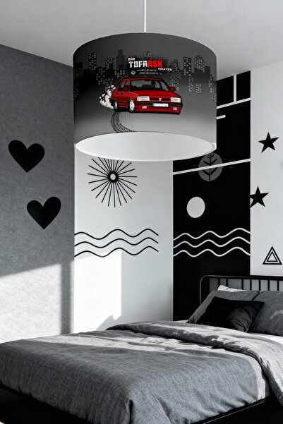 EVPANYA Tofaşk 2 Desenli Çocuk Odası Avize