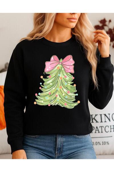 OEM Hanorac negru 100% bumbac - Fundă de Crăciun