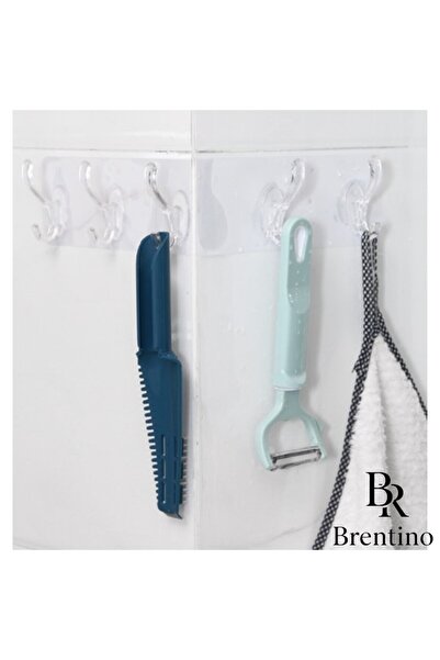 Brentino حامل لاصق بخمسة خطافات، منتج عملي مصمم لإنشاء مساحة تعليق إضافية دون...