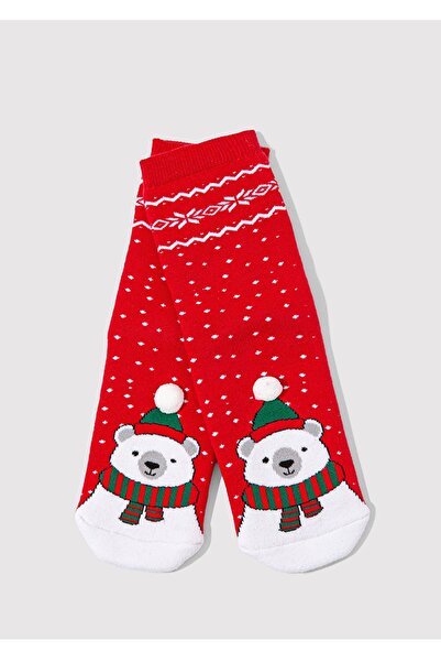 Mavi Standard Size Christmas Themed Women's Boot Socks
