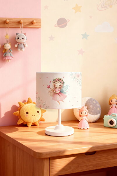 EVPANYA Flower Crown Fairy Girl Patterned Children's Room Lampshade