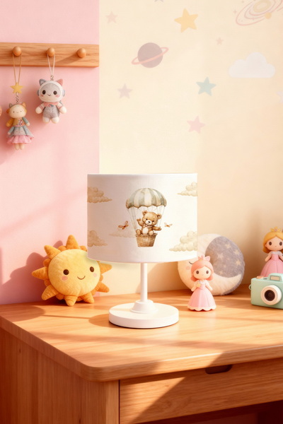 EVPANYA Cute Teddy Bear Patterned Children's Room Lampshade on Clouds