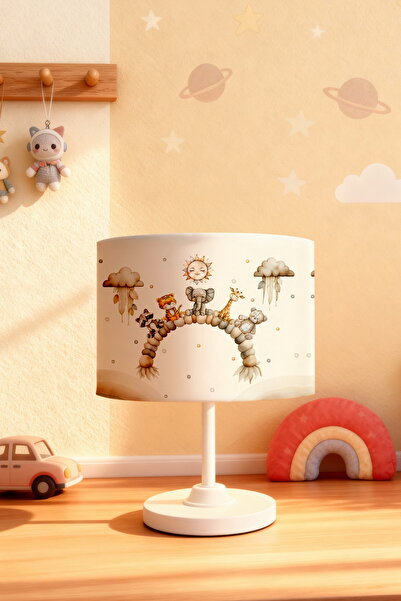 EVPANYA Sitting Cute Friends Patterned Children's Room Lampshade