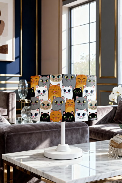 EVPANYA عاكس الضوء لغرفة الأطفال بنمط القطط الداكنة