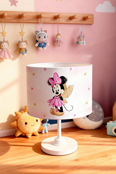 EVPANYA Golden Winged Mickey Patterned Children's Room Lampshade