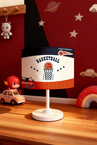 EVPANYA Basketball Season Striped Basketball Patterned Children's Room Lampshade