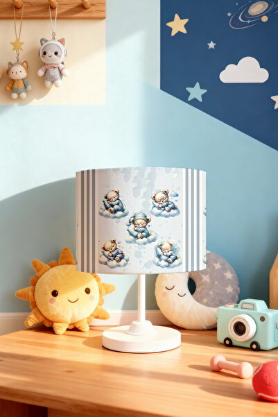 EVPANYA Cloud Sleeping Bears Patterned Children's Room Lampshade