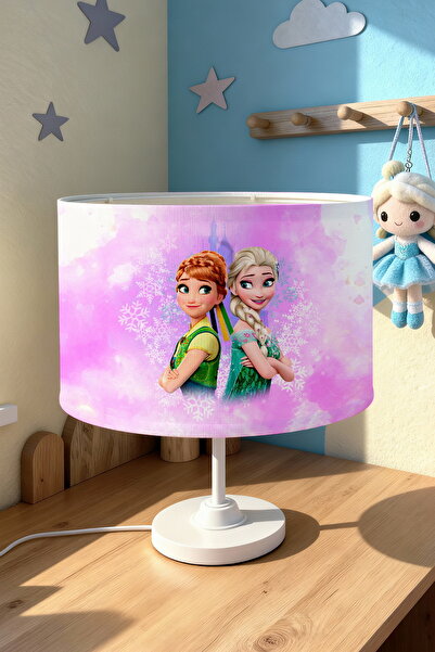 EVPANYA Dream Castle Elsa and Anna Patterned Children's Room Lampshade