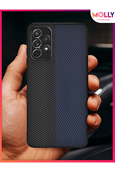 Molly Black - Navy Blue Carbonsplit Silicone Case for Samsung Galaxy A23