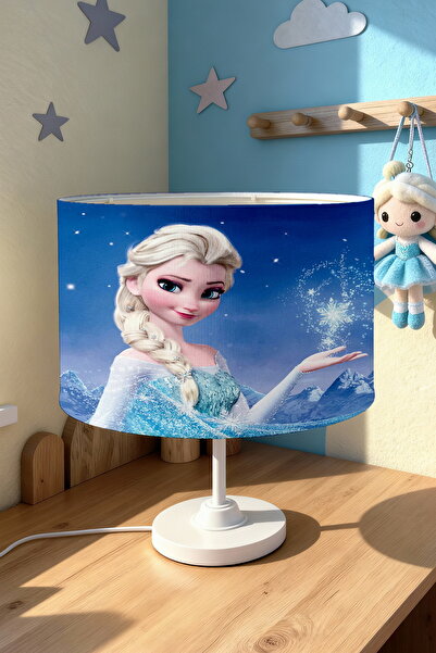 EVPANYA Blue Elsa Patterned Children's Room Lampshade