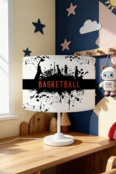 EVPANYA عاكس الضوء لغرفة الأطفال بنمط أشكال ظلية للاعبي كرة السلة باللونين الأسود والأبيض