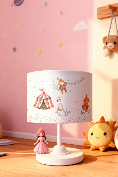 EVPANYA عاكس الضوء لغرفة الأطفال بنمط الحيوانات اللطيفة في السيرك