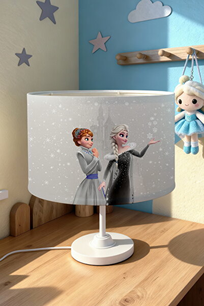 EVPANYA عاكس الضوء لغرفة الأطفال منقوش باللون الرمادي إلسا آنا