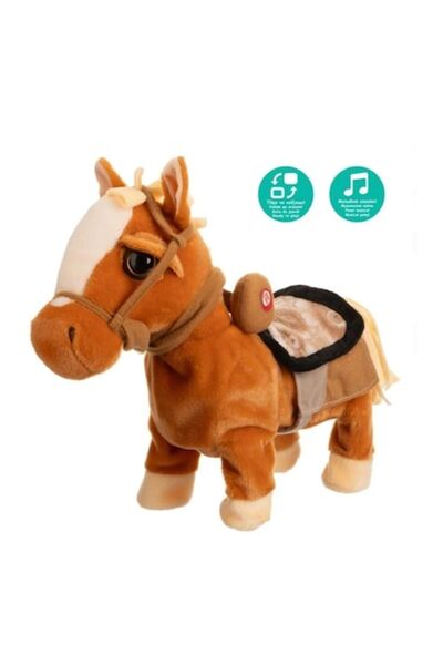 Lumi LUXURY Jucărie interactivă Ponei Maro cu sunet și 4 funcții, 4+ ani