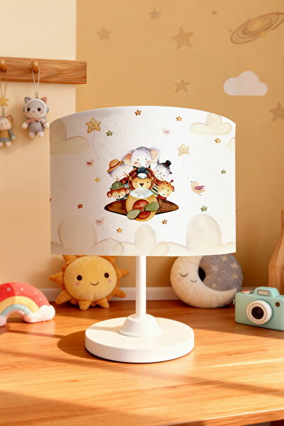 EVPANYA عاكس الضوء لغرفة الأطفال بنمط حيوانات السفاري والطائرات