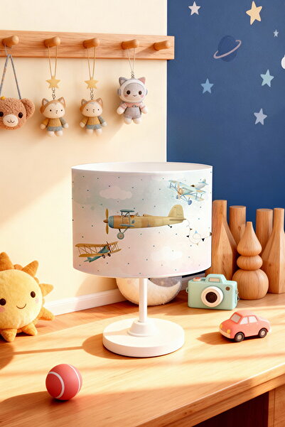 EVPANYA عاكس الضوء لغرفة الأطفال بنمط الطائرات في السحابات