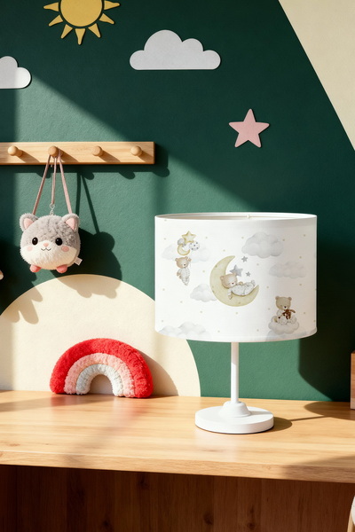 EVPANYA Sleepy Bears Patterned Children's Room Lampshade