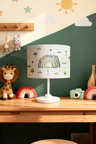 EVPANYA Traffic Rainbow Patterned Children's Room Lampshade