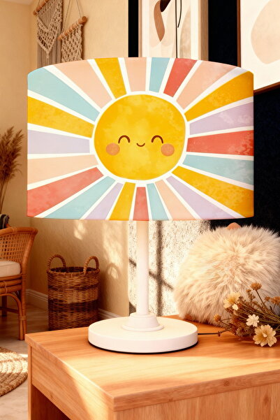 EVPANYA عاكس الضوء لغرفة الأطفال بنمط قوس قزح المبتسم