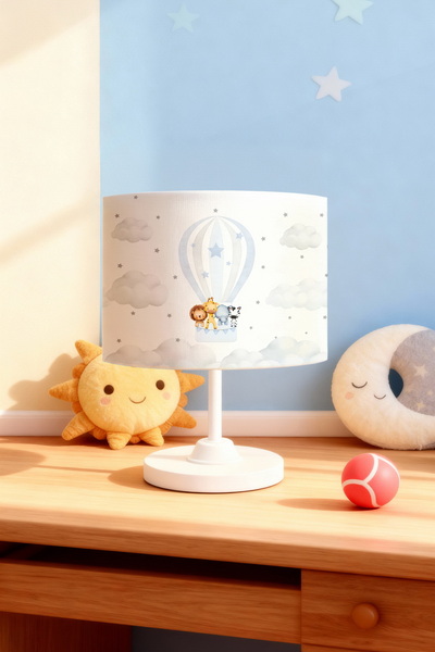 EVPANYA Blue Balloon Flying Animals Patterned Children's Room Lampshade