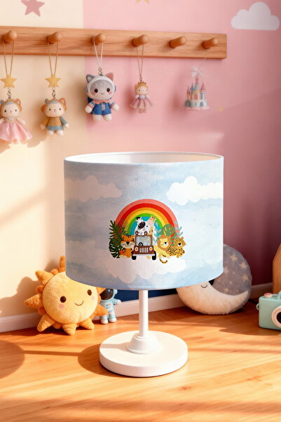 EVPANYA عاكس الضوء لغرفة الأطفال بنمط جيب لي رينبو سفاري